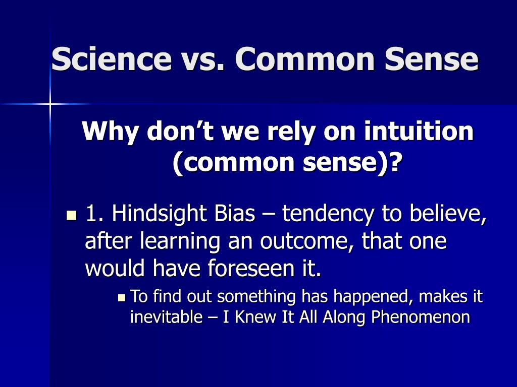 Psychology-Sense Or Intuition