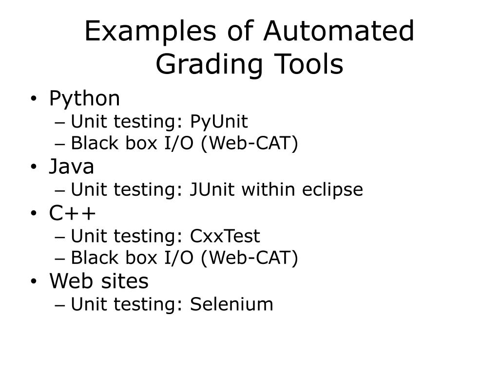 auto grading dynamic programming language assignments