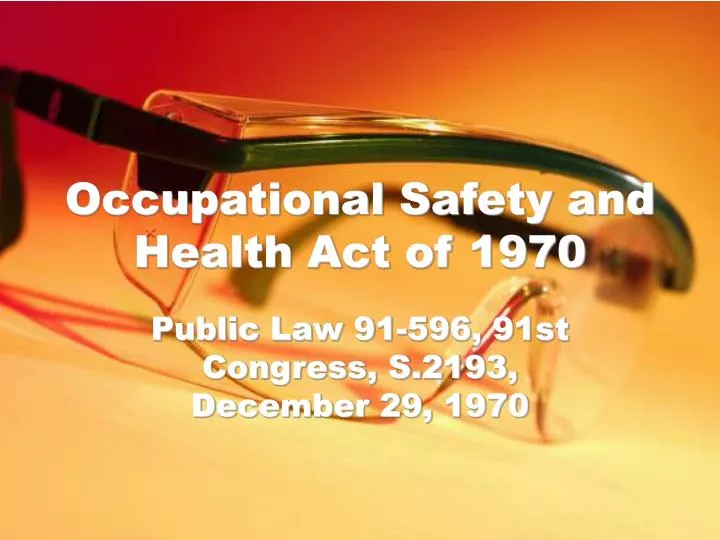 occupational safety and health act of 1970 n.