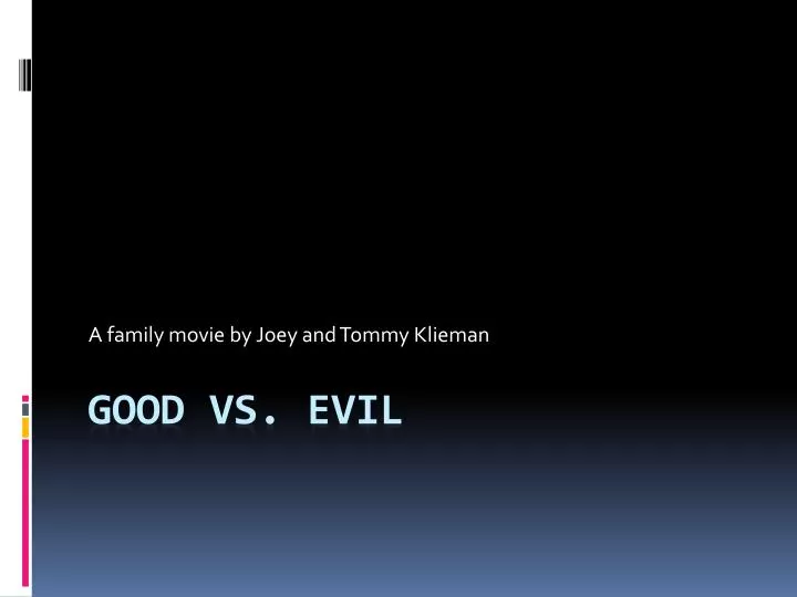 a family movie by joey and tommy klieman n.