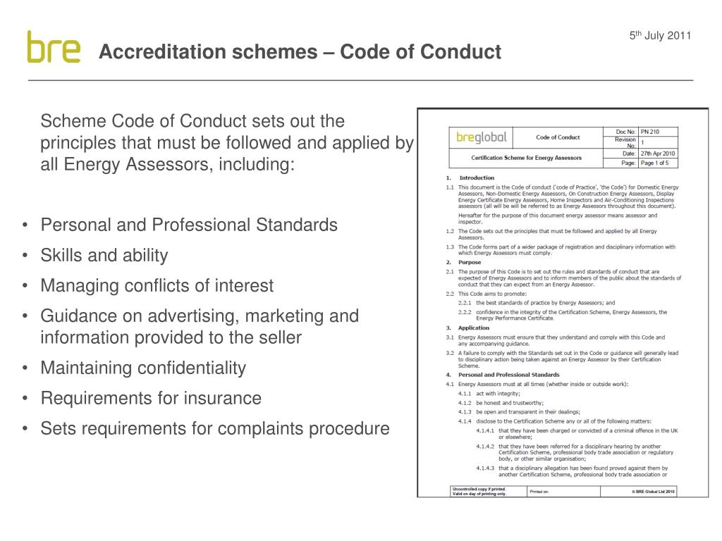 PPT - The Role Of An Accreditation Scheme And The BRE EPBD Compliance ...