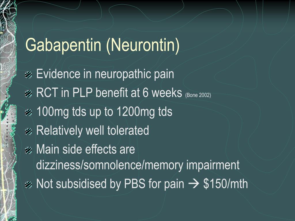 neurontin dose for pain management