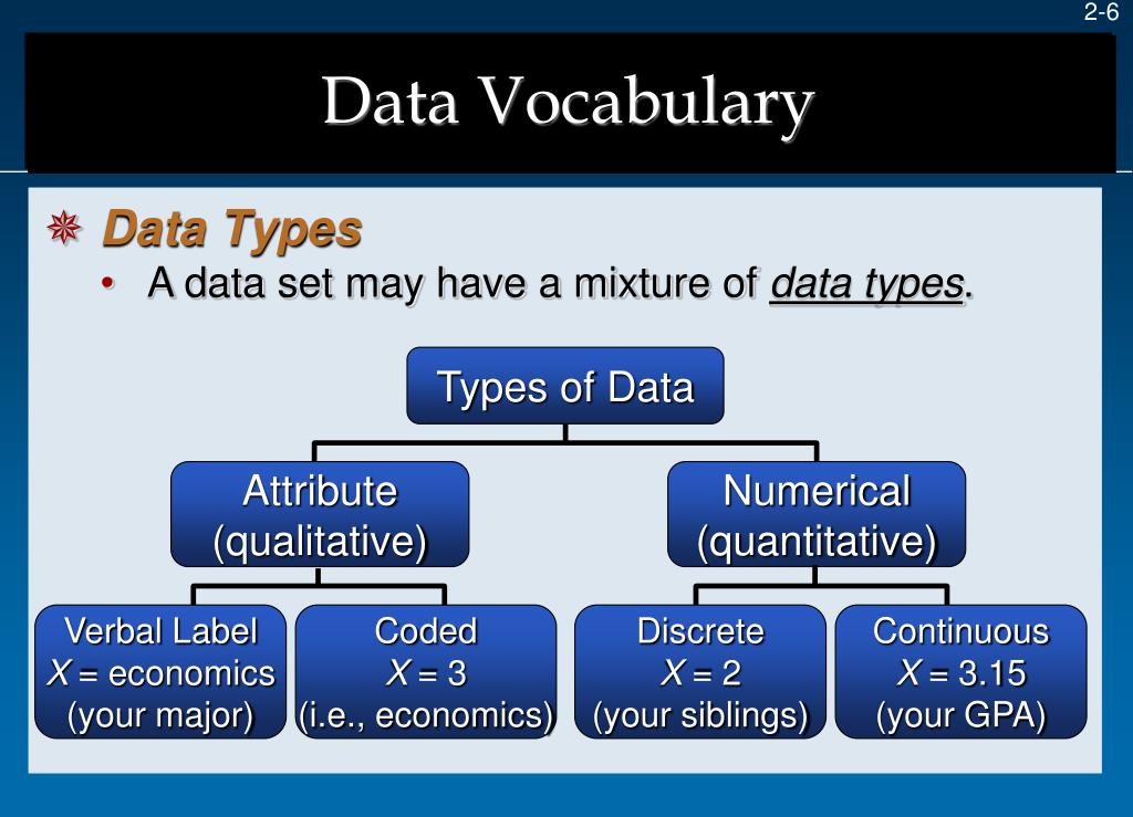data representation vocabulary