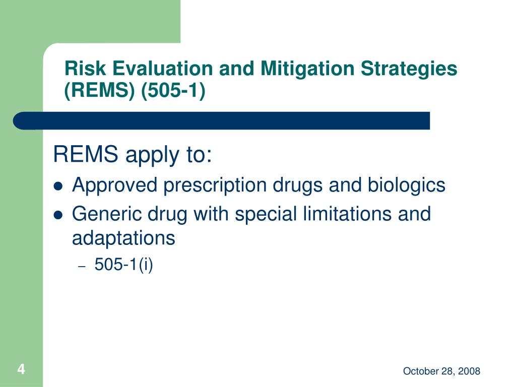 Risk Evaluation And Mitigation Strategies (REMS) Basics