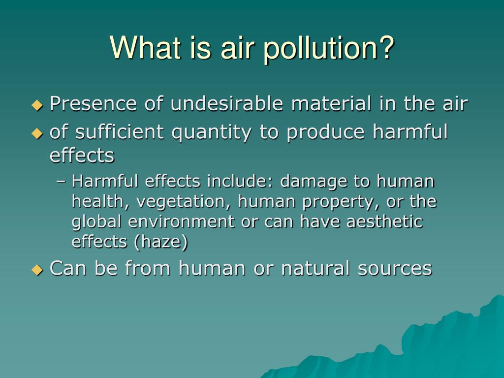 assignment on air pollution introduction