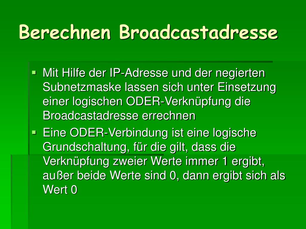 PPT - Adressierung in Netzwerken PowerPoint Presentation ...