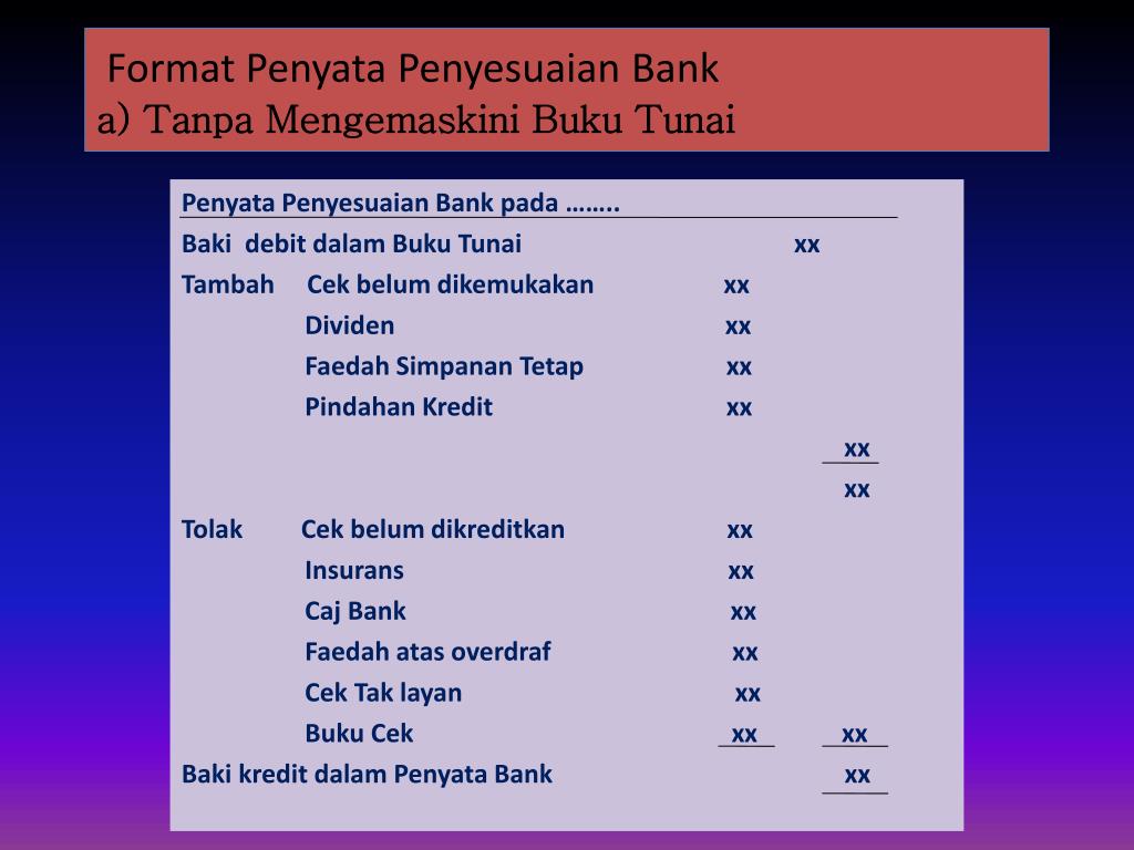 Ppt Penyata Penyesuaian Bank Powerpoint Presentation Free Download Id 1330806