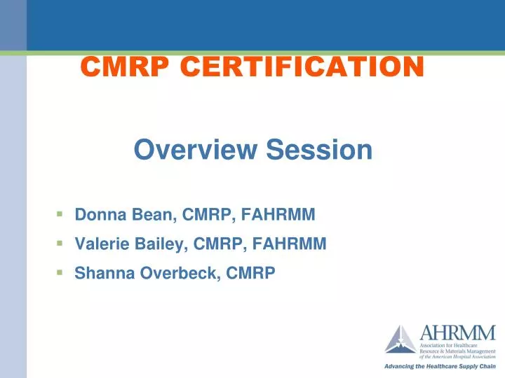 cmrp certification n.