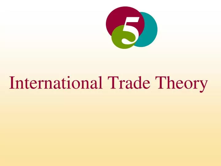 international trade theory n.
