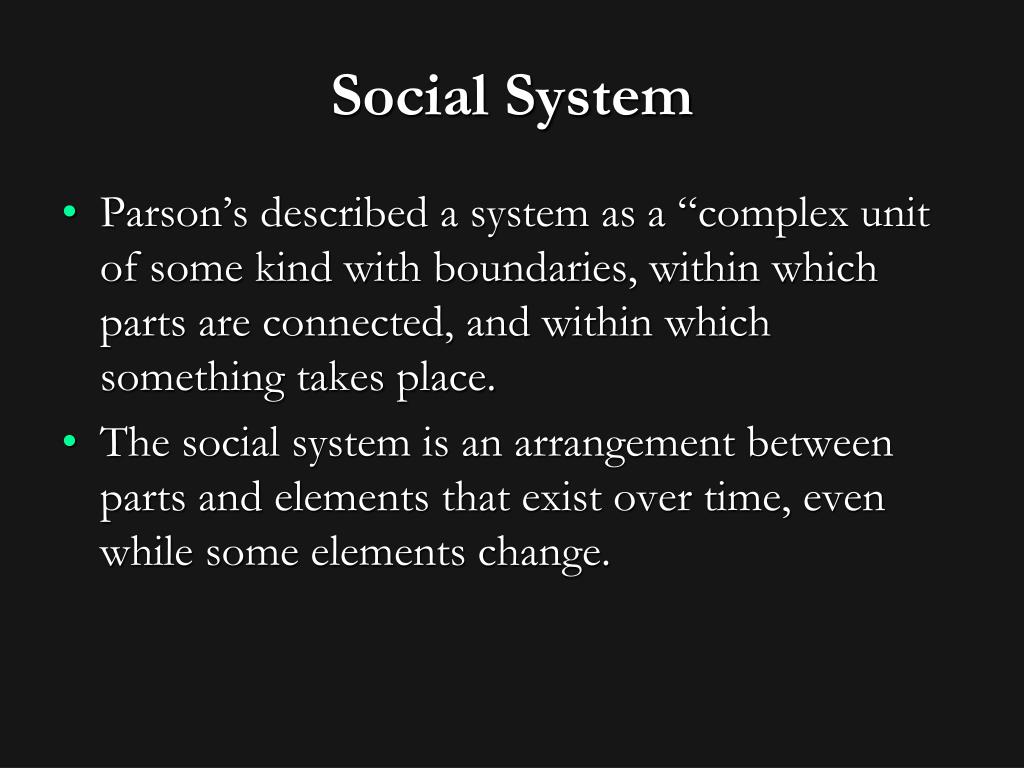 parsons social system