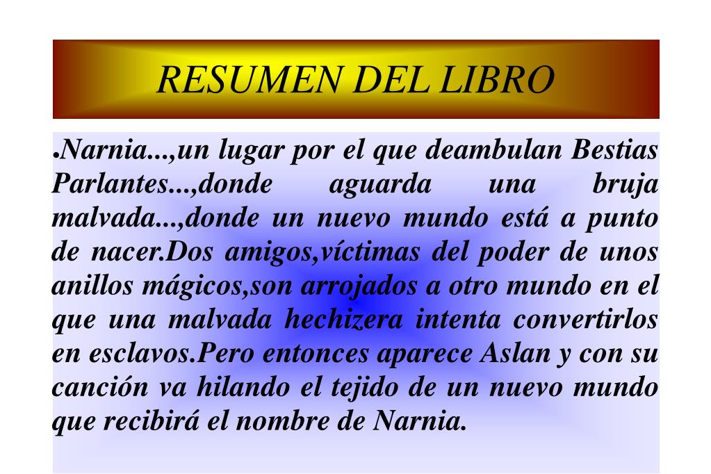 Resumen De Las Cronicas De Narnia El Sobrino Del Mago