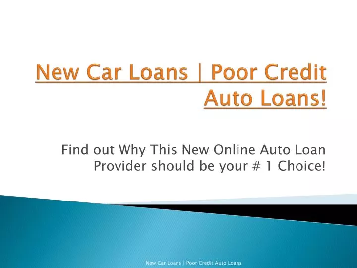 new car loans poor credit auto loans n.