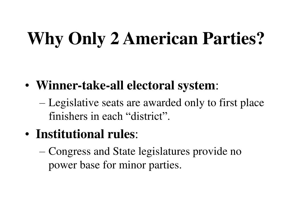 why has the two party system dominated american politics