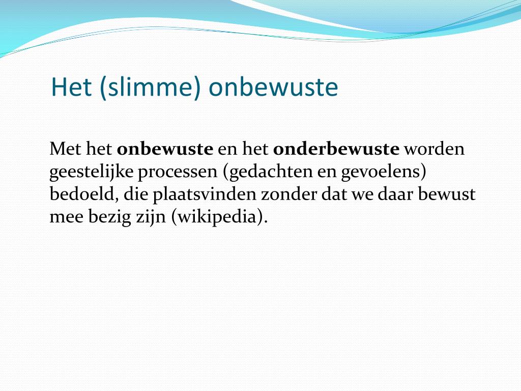 PPT - Klinisch redeneren en het slimme onbewuste PowerPoint