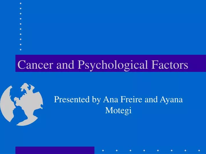 cancer and psychological factors n.