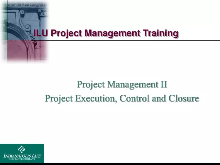 ilu project management training n.
