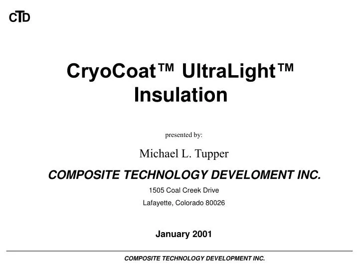 cryocoat ultralight insulation n.