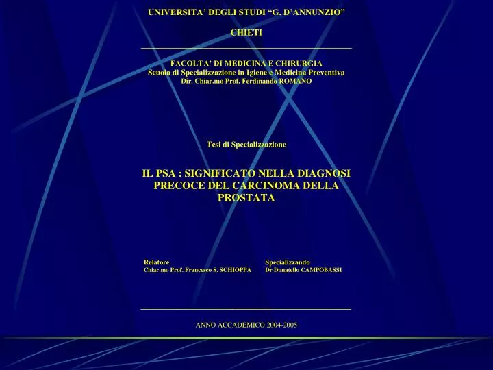 carcinoma prostata psa legato 1