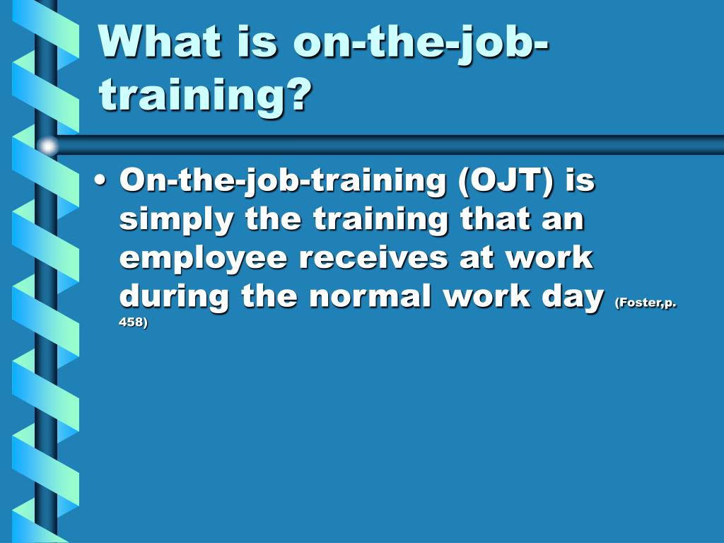 case study on the job training