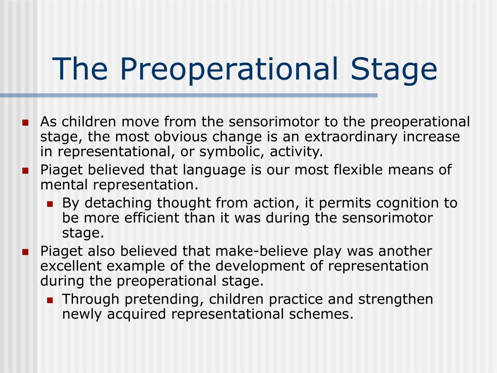 characteristics of piaget's preoperational stage