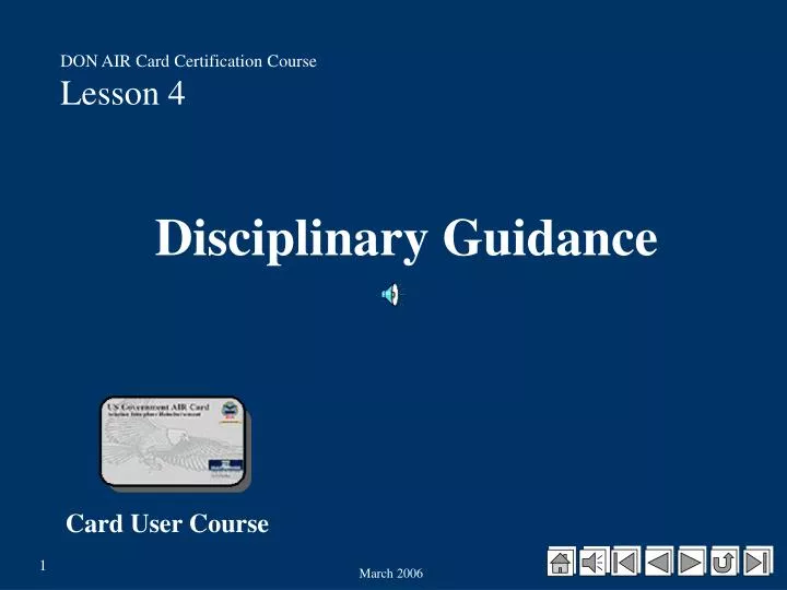 disciplinary guidance n.