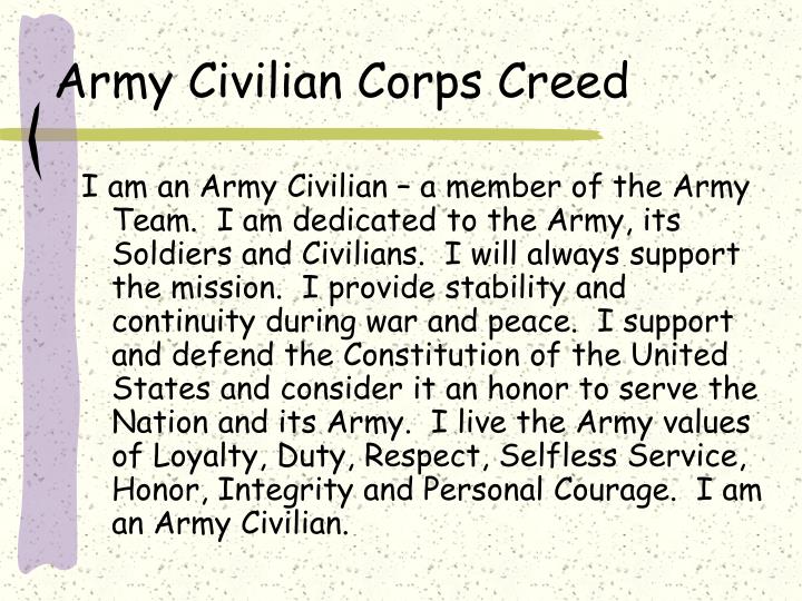 What Is The Army Civilian Corps - Army Military