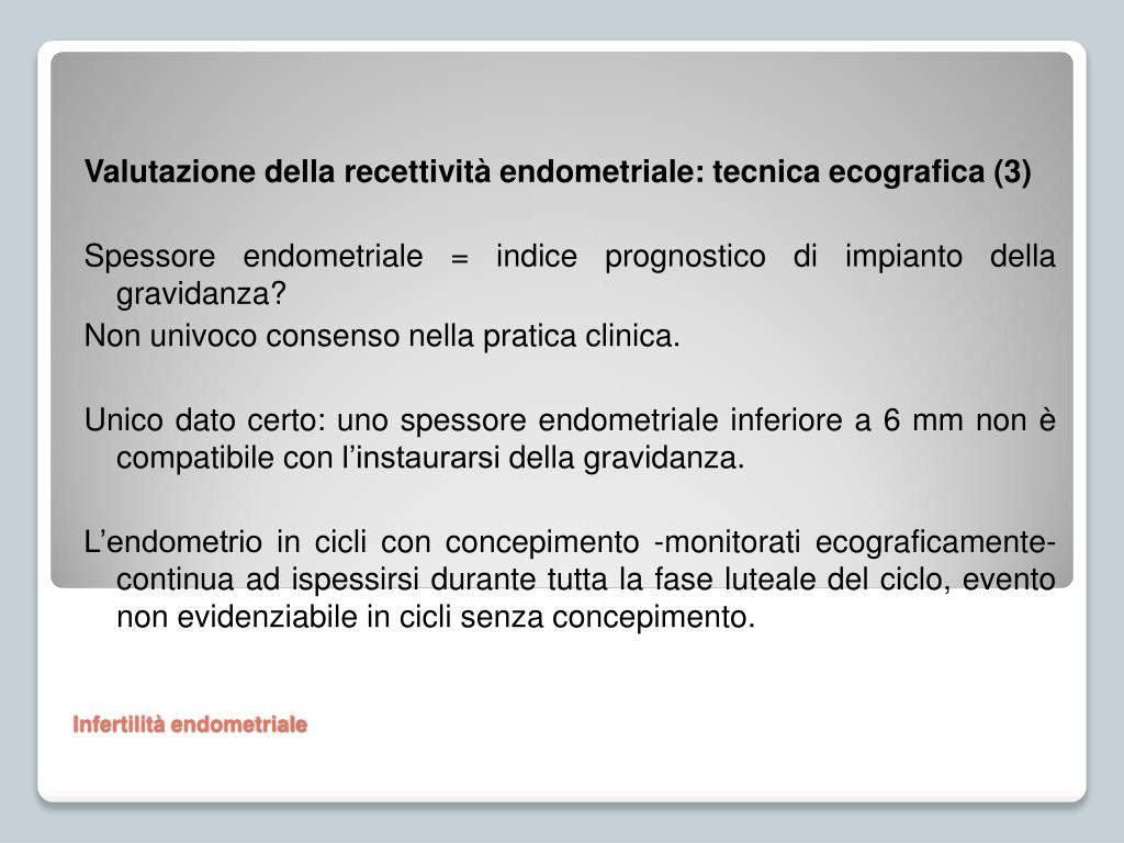 Criteri di datazione dellendometrio