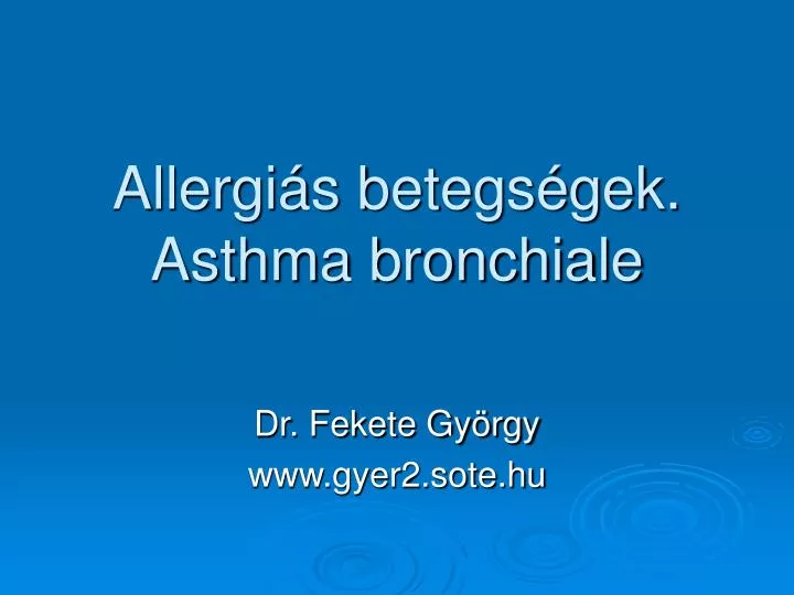 allergi s betegs gek asthma bronchiale n.