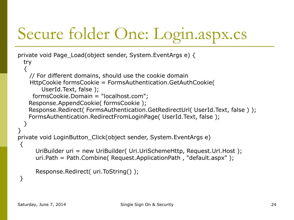 PPT - SINGLE SIGN ON AND SECURITY PowerPoint Presentation, free ...