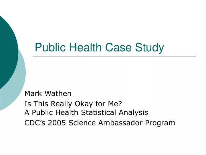 public health case study n.