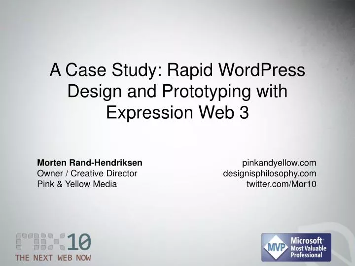 PPT A Case Study Rapid WordPress Design and Prototyping with