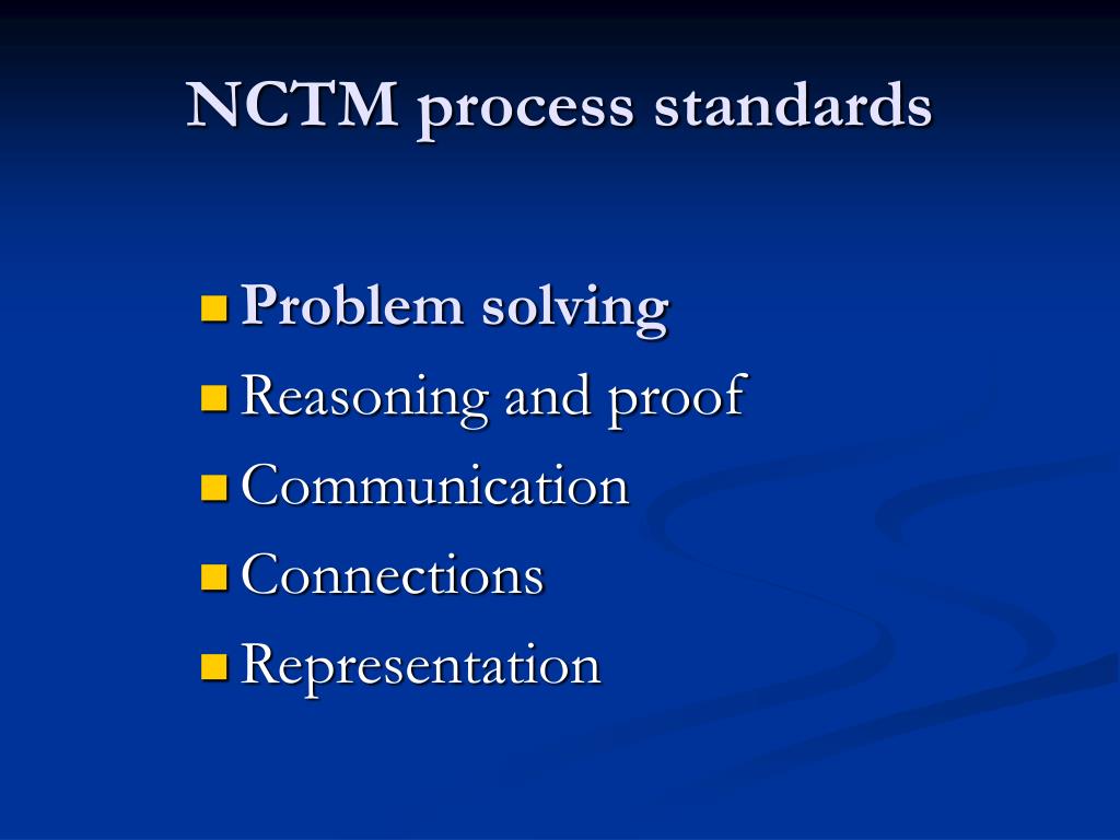 nctm problem solving standard