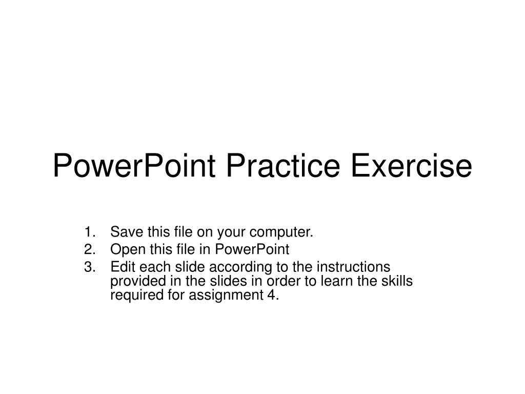 powerpoint practice assignments pdf
