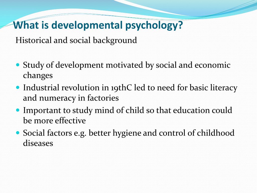 current research developmental psychology