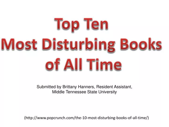 ppt-top-ten-most-disturbing-books-of-all-time-powerpoint-presentation