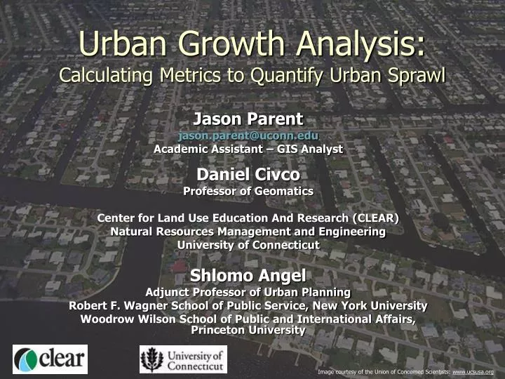 urban growth analysis calculating metrics to quantify urban sprawl n.