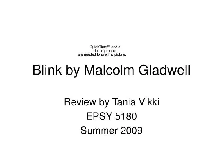 blink gladwell review blink gladwell review