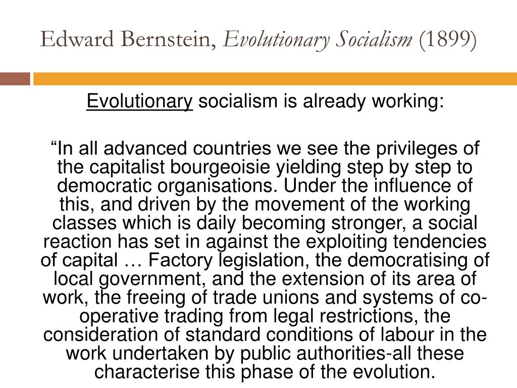 essay on evolutionary socialism