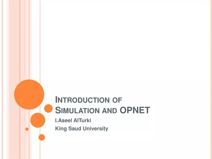 PPT Introduction Of Simulation And OPNET PowerPoint