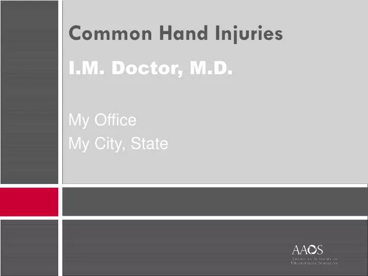 common hand injuries n.