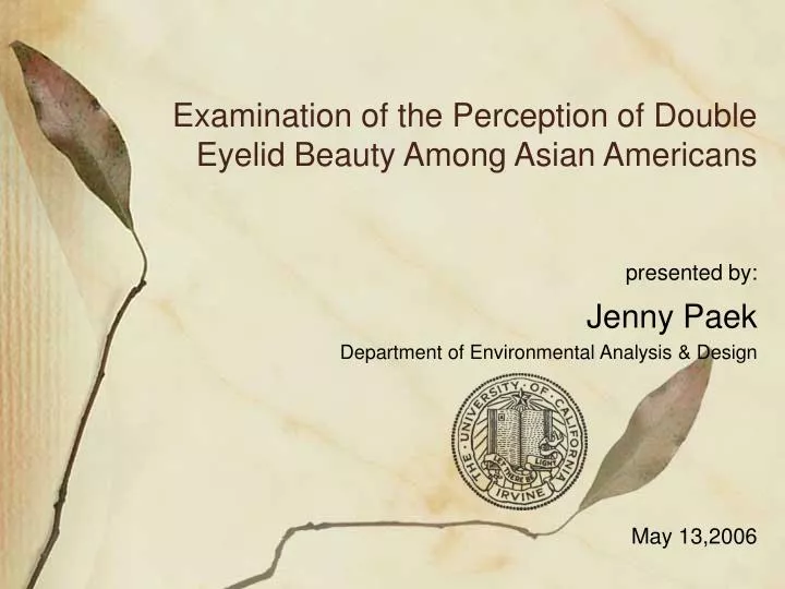 examination of the perception of double eyelid beauty among asian americans n.