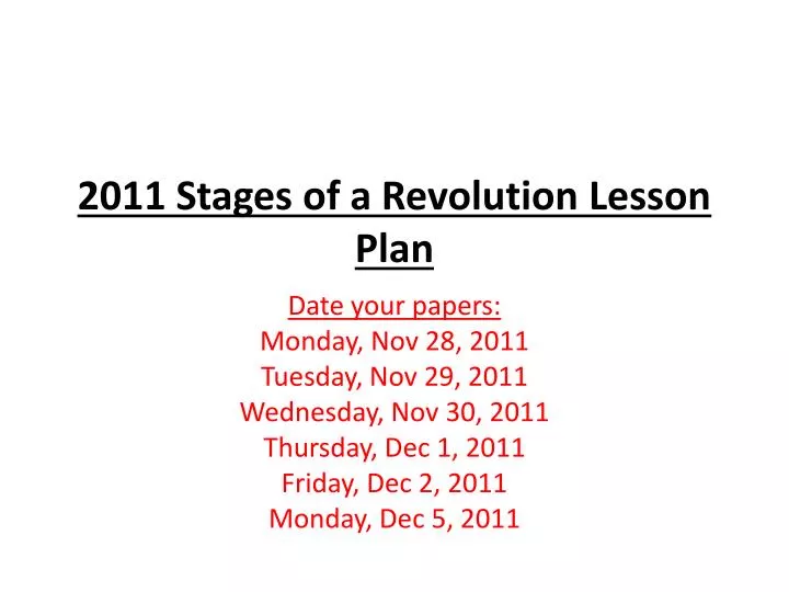 2011 stages of a revolution lesson plan n.