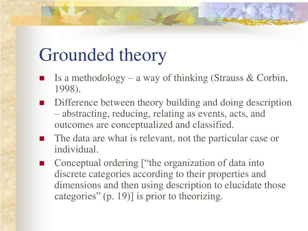 PPT - Grounded Theory (what I know about it ...