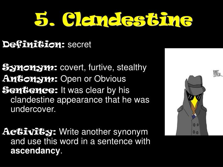 clandestiny definition