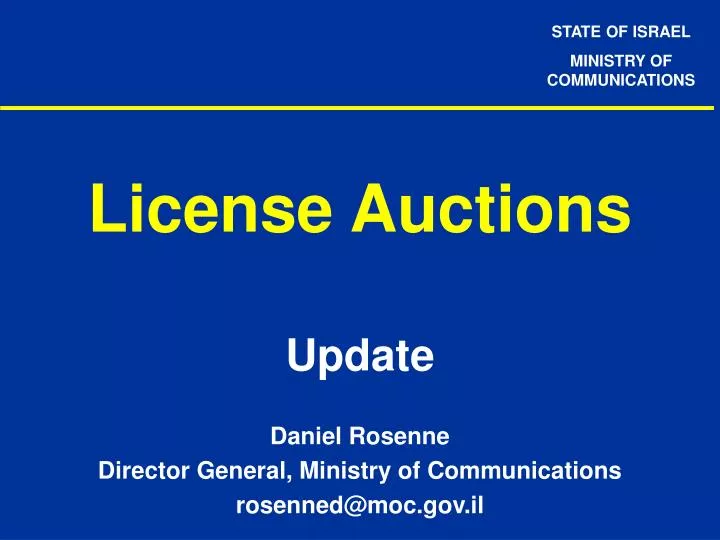 PPT License Auctions PowerPoint Presentation, free download ID1357917