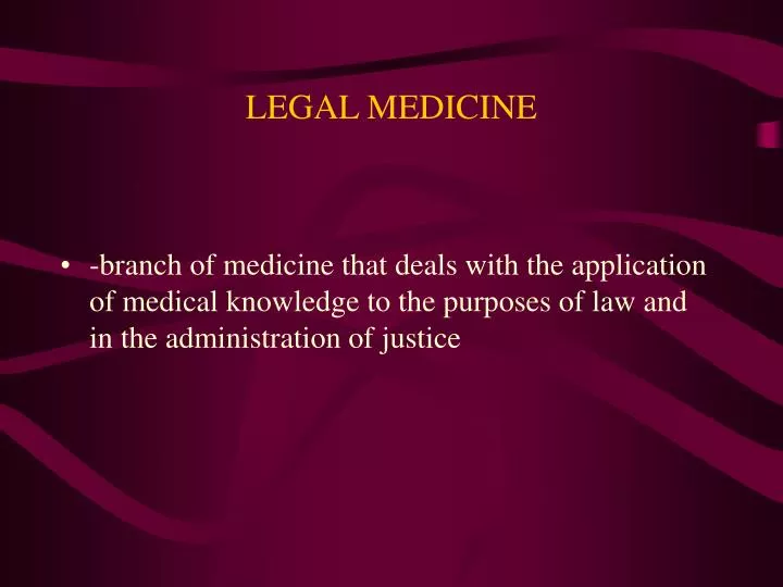 research topics in legal medicine
