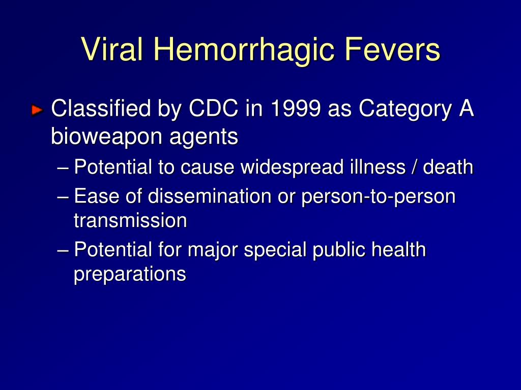 case presentation of viral hemorrhagic fever