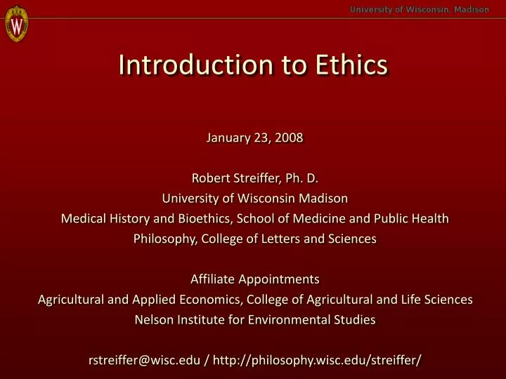 PPT - Introduction To Ethics PowerPoint Presentation, Free Download ...