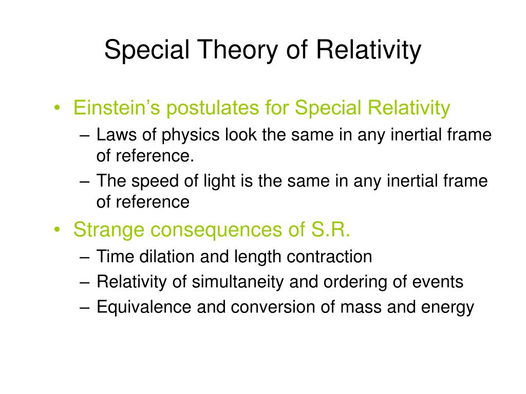 Ppt Lecture 15 General Theory Of Relativity Powerpoint Presentation