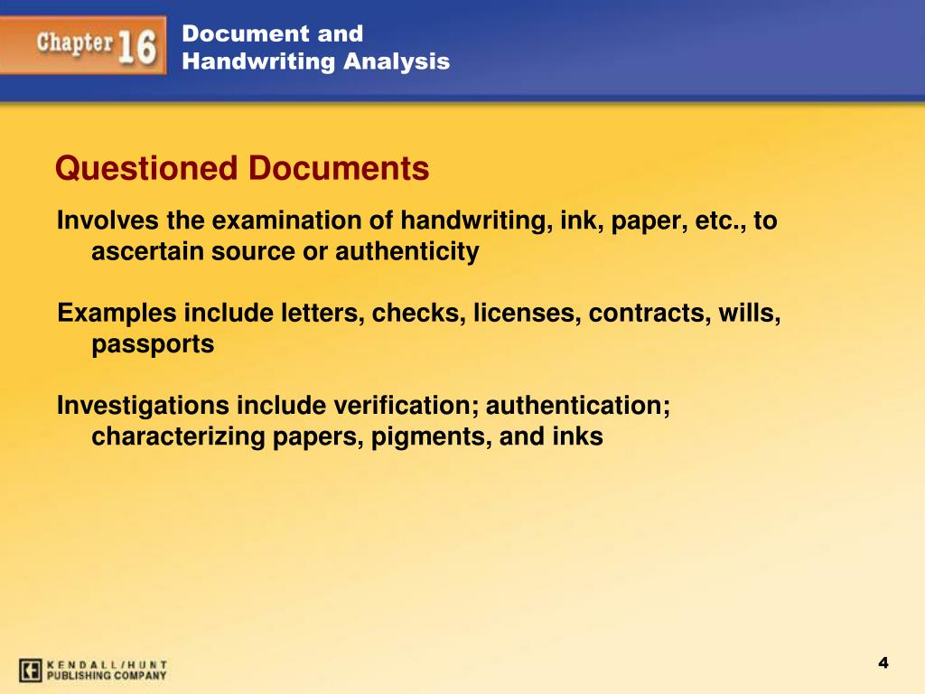 PPT - Document and Handwriting Analysis PowerPoint Presentation, free ...